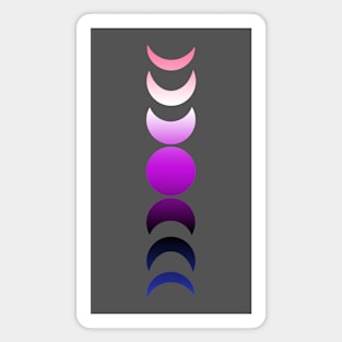 Moon Phases Pride (Genderfluid) Magnet